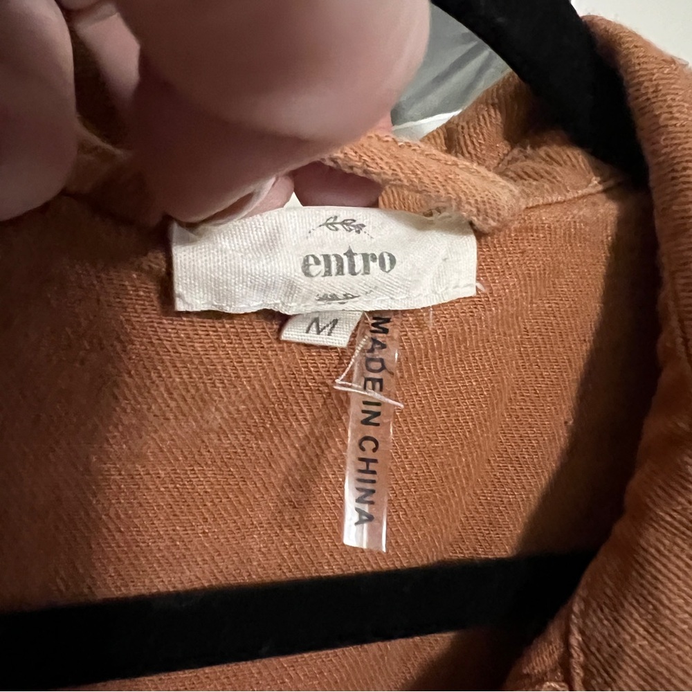 Entro Distressed Button-Up Jacket in Clay M - Picture 4 of 8